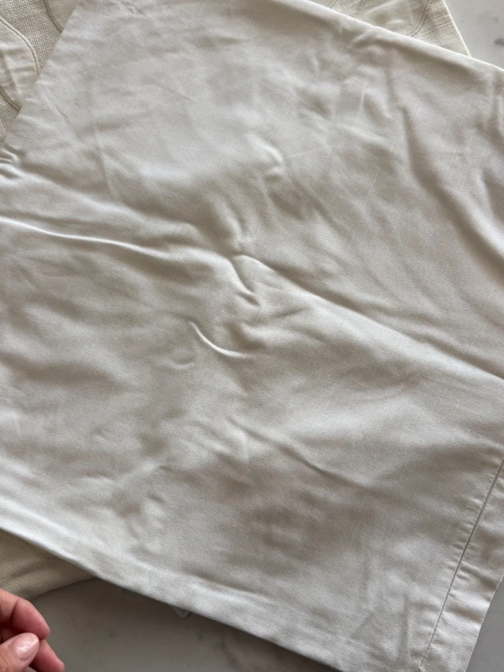 NEW! Pottery Barn Linen & Cotton Atlantic Applique Pillow Covers Set of 2